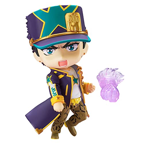 Lzrong Anime Figuren Charakter Jotaro Actionfigur Puppen bewegliche austauschbarem Köpfe und Zubehör PVC Statue Ornament Sammlergeschenk 10CM von Lzrong