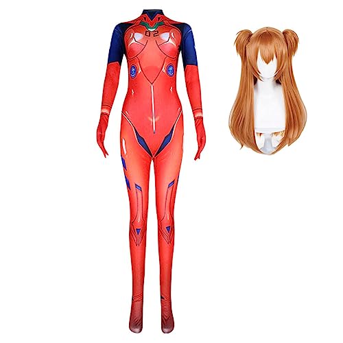 Lzrong Asuka Langley Soryu Cosplay Kostüm, Overall Damen Jumpsuit Asuka Langley Soryu Bodysuit Anime Cosplay Outfits, Bodysuit Whisper of Flower Cosplay Kostüm Halloween Weihnachten Party Lzrong Asuka Langley Soryu Cosplay Kostüm, Overall Damen Jumpsuit Asuka Langley Soryu Bodysuit Anime Cosplay Outfits, Bodysuit Whisper of Flower Cosplay Kostüm Halloween Weihnachten Party von Lzrong