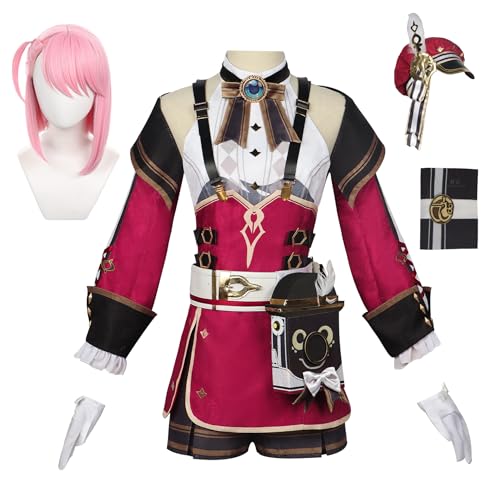 Lzrong Charlotte Cosplay Kostüm Komplettes Set Skirk Cosplay Uniform Kostüm Halloween Anime Spiel Cosplay Bühnenauftritt Kostüm von Lzrong