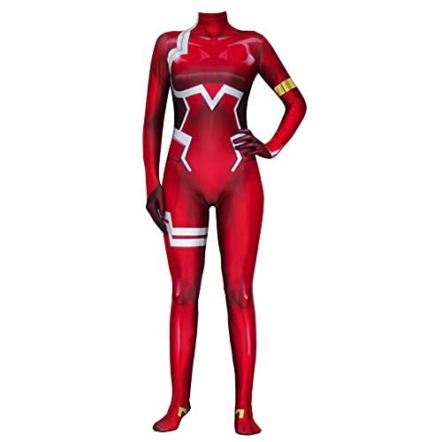 Lzrong Darling In The FRANXX Cosplay Kostüme 02 Zero Two Cosplay Overall Kampfkleidung 02 Elastischer Body im Animationscharakter Stil von Lzrong