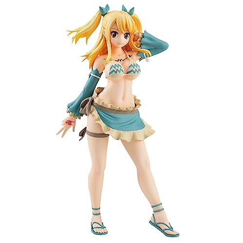 Lzrong Fairy Tail Figur Anime Character Lucy Heartfilia Figure Aquarius Morphologische PVC Statue Fairy Tail Merch Geschenk für Anime Fans 17cm von Lzrong