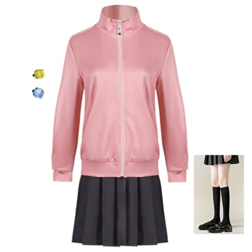 Lzrong Gotō Hitori Cosplay Kostüm Kita Ikuyo Cosplay Outfit Gotō Hitori Dienstmädchen Kostüm Schwarz Weiß Rot Schleife Matrosenanzug Frauen Kleid Uniform Rock Anzug Anime Cosplay Kleidung Halloween von Lzrong