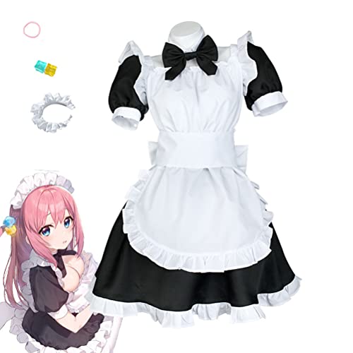 Lzrong Gotō Hitori Cosplay Kostüm Kita Ikuyo Cosplay Outfit Gotō Hitori Dienstmädchen Kostüm Schwarz Weiß Rot Schleife Matrosenanzug Frauen Kleid Uniform Rock Anzug Anime Cosplay Kleidung Halloween Lzrong Gotō Hitori Cosplay Kostüm Kita Ikuyo Cosplay Outfit Gotō Hitori Dienstmädchen Kostüm Schwarz Weiß Rot Schleife Matrosenanzug Frauen Kleid Uniform Rock Anzug Anime Cosplay Kleidung Halloween von Lzrong