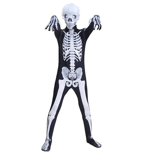 Lzrong Halloween Skelett Jumpsuit Cosplay Zombie Horror Baumwurzel Mann Cosplay Party Kostüme von Lzrong