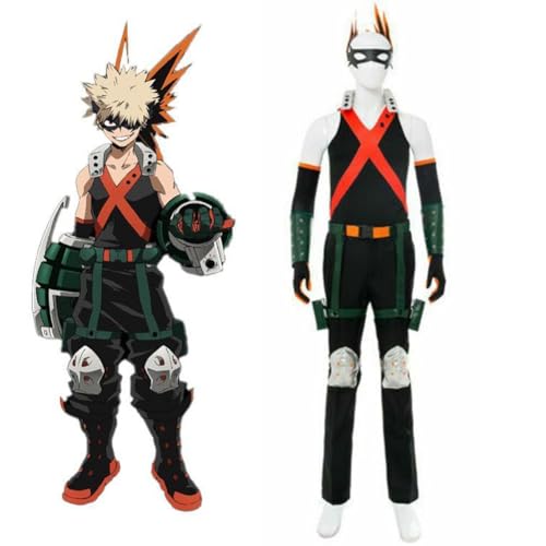 Lzrong MHA Bakugou Katsuki Cosplay Kostüm, Bakugou Katsuki Bodysuit Overall Herren Jumpsuit Schwarz Kampfuniform, Anime Cosplay Catsuit Halloween Kleidung Weihnachten Party Karneval Jumpsuit Lzrong MHA Bakugou Katsuki Cosplay Kostüm, Bakugou Katsuki Bodysuit Overall Herren Jumpsuit Schwarz Kampfuniform, Anime Cosplay Catsuit Halloween Kleidung Weihnachten Party Karneval Jumpsuit von Lzrong