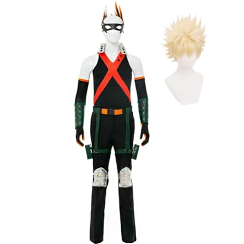Lzrong MHA Bakugou Katsuki Cosplay Kostüm, Bakugou Katsuki Bodysuit Overall Herren Jumpsuit Schwarz Kampfuniform, Anime Cosplay Catsuit Halloween Kleidung Weihnachten Party Karneval Jumpsuit Lzrong MHA Bakugou Katsuki Cosplay Kostüm, Bakugou Katsuki Bodysuit Overall Herren Jumpsuit Schwarz Kampfuniform, Anime Cosplay Catsuit Halloween Kleidung Weihnachten Party Karneval Jumpsuit von Lzrong