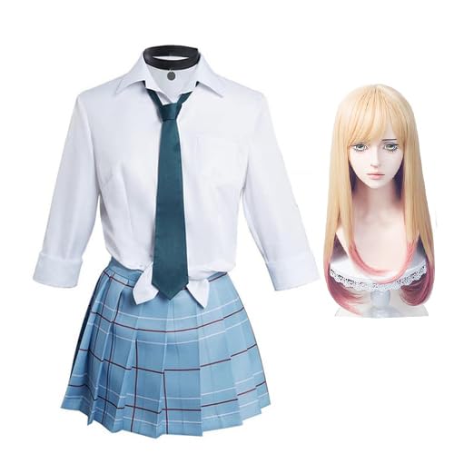 Lzrong My Dress-Up Darling Cosplay Kitagawa Marin Cosplay Kostüm, JK Uniform Hemden Rock Anzug Komplettes Set Halloween Weihnachten Karneval Anime Party Outfits Geschenke für Damen Lzrong My Dress-Up Darling Cosplay Kitagawa Marin Cosplay Kostüm, JK Uniform Hemden Rock Anzug Komplettes Set Halloween Weihnachten Karneval Anime Party Outfits Geschenke für Damen von Lzrong