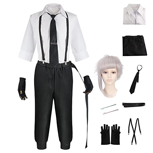 Lzrong Nakajima AtsushiUniform Cosplay Kostüm Outfit Komplettes Set für Jungen Halloween Anime Charakter Cosplay Kostüm von Lzrong