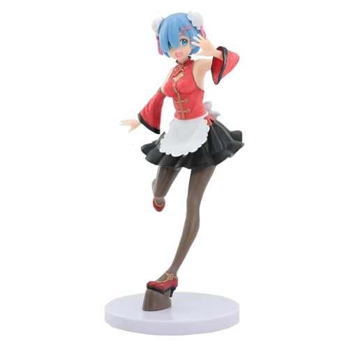 Lzrong Rem Figur Rem Chinesischer Stil Modell Re:0 Anime Figuren Cartoon Charakter Desktop Dekoration Geschenk für Anime Fans 22CM von Lzrong