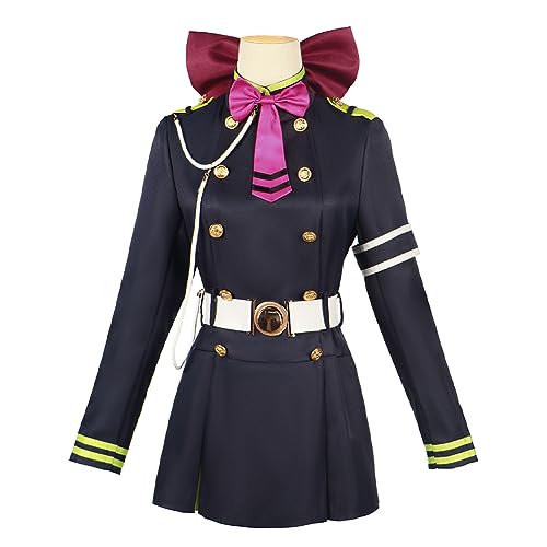 Lzrong Shinoa Hiiragi Cosplay Kostüm, Anime Cosplay Outfit Frauen Kleid Japanisch Schwarz Uniform Rock Anzug mit Kopfschmuck Komplettset Halloween Karneval Party Kleidung Lzrong Shinoa Hiiragi Cosplay Kostüm, Anime Cosplay Outfit Frauen Kleid Japanisch Schwarz Uniform Rock Anzug mit Kopfschmuck Komplettset Halloween Karneval Party Kleidung von Lzrong