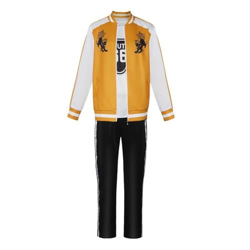 Lzrong Togame Jo Cosplay Kostüm Tomiyama Choji Cosplay Sako Kota Outfits Männer, Togame Jo Sweatshirt Gelb Jacke Schwarze Hose Uniform Full Set, Anime Cosplay Halloween Kleidung Weihnachten Karneval Lzrong Togame Jo Cosplay Kostüm Tomiyama Choji Cosplay Sako Kota Outfits Männer, Togame Jo Sweatshirt Gelb Jacke Schwarze Hose Uniform Full Set, Anime Cosplay Halloween Kleidung Weihnachten Karneval von Lzrong