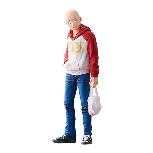 One Punch Man Figur Saitama Lehrer Q Version PVC Figur Modell Desktop Dekorationen Sammlerstücke Geschenk für Anime Fans 18cm von Lzrong