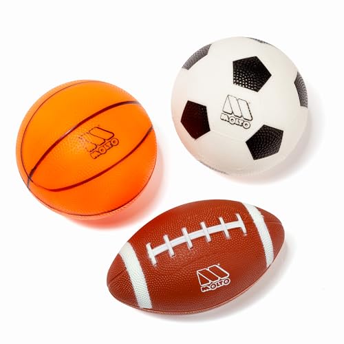 M MOLTO Set mit DREI Sportbällen: Fußball, Basketball und Rugby (3) von M MOLTO