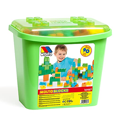 Moltó - Blockbox mit 90 Stück, grün 16467 von Small World Toys
