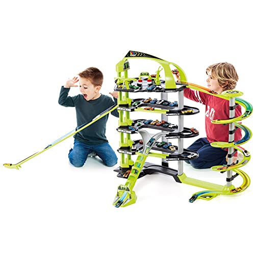 M MOLTO | Super 5-stöckiges Kinderauto Parkhaus mit Zubehör, 24 Parkplätze, Spielzeugauto Parken, Spielzeugautobahn, Kinderspielzeug + 3 Jahre, Garagenautos von M MOLTO