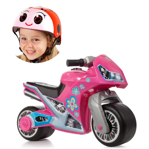 MOLTO Laufmotorrad Cross Rosa + Marienkäferhelm | Motorrad Laufen für alle Arten von Gelände | Sicheres und Robustes Spielzeug | fördert die gesunde Entwicklung von Jungen und Mädchen | ab 18 Monaten MOLTO Laufmotorrad Cross Rosa + Marienkäferhelm | Motorrad Laufen für alle Arten von Gelände | Sicheres und Robustes Spielzeug | fördert die gesunde Entwicklung von Jungen und Mädchen | ab 18 Monaten von M MOLTO