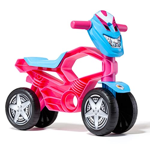 MOLTO | Laufrad | Motorrad läuft auf Allen Geländen | sicheres und Robustes Kinderspielzeug | Fördert die gesunde Entwicklung von Jungen und Mädchen | 18 bis 36 Monate (Rosa) von M MOLTO