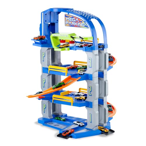 MOLTO | Parkhaus Blau für 4-stöckige Kinder mit automatischem Aufzug, Hubschrauberlandewaschanlage, Fettstation, Tankstelle | Kinderspielzeug | +3 Jahre MOLTO | Parkhaus Blau für 4-stöckige Kinder mit automatischem Aufzug, Hubschrauberlandewaschanlage, Fettstation, Tankstelle | Kinderspielzeug | +3 Jahre von M MOLTO