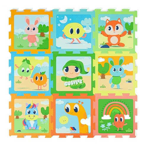 MOLTO Schaumstoffmatte, Puzzle, 9 Stück, wendbar, Design Gusy Licht, Boden für Kinder, gepolstert und rutschfest, Teppich für Babys ab 0 Monaten – ungiftiger EVA-Schaum MOLTO Schaumstoffmatte, Puzzle, 9 Stück, wendbar, Design Gusy Licht, Boden für Kinder, gepolstert und rutschfest, Teppich für Babys ab 0 Monaten – ungiftiger EVA-Schaum von M MOLTO