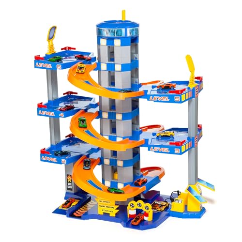 MOLTO Spielzeugparkplatz, 6 Pflanzen, blau, Kindergarage mit Rampen, Aufzug und 10 Autos – Fantasie- und Motorik-Spiel für Kinder ab 3 Jahren MOLTO Spielzeugparkplatz, 6 Pflanzen, blau, Kindergarage mit Rampen, Aufzug und 10 Autos – Fantasie- und Motorik-Spiel für Kinder ab 3 Jahren von M MOLTO