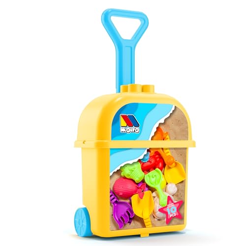 MOLTO Strandtrolley Moló + 10 mitgelieferte Spielzeuge – Kinder-Strandwagen mit Stauraum – ideal für Sand, Pool und Garten MOLTO Strandtrolley Moló + 10 mitgelieferte Spielzeuge – Kinder-Strandwagen mit Stauraum – ideal für Sand, Pool und Garten von M MOLTO