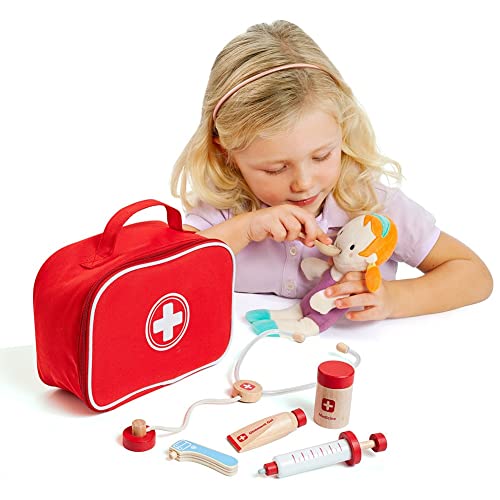 Moltó | Doktorkoffer mit Holzzubehör Doktor Set 6-teilig | Holzspielzeug | Pädagogisches und freundliches Spielzeug | 24 bis 36 Monate Moltó | Doktorkoffer mit Holzzubehör Doktor Set 6-teilig | Holzspielzeug | Pädagogisches und freundliches Spielzeug | 24 bis 36 Monate von M MOLTO