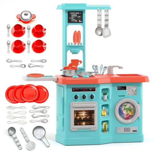 Molto Kitchen Studio Spielzeugküche + 33 Zubehörteile – Kinderküche mit Haushaltsgeräten – inklusive Backofen, Mikrowelle, Waschmaschine und Zubehör – Lernspielzeug für Kinder Molto Kitchen Studio Spielzeugküche + 33 Zubehörteile – Kinderküche mit Haushaltsgeräten – inklusive Backofen, Mikrowelle, Waschmaschine und Zubehör – Lernspielzeug für Kinder von M MOLTO