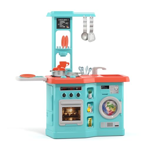 Molto Kitchen Studio Spielzeugküche – Kinderküche mit Haushaltsgeräten – inklusive Backofen, Mikrowelle, Waschmaschine und Zubehör – pädagogisches Spielzeug für Kinder Molto Kitchen Studio Spielzeugküche – Kinderküche mit Haushaltsgeräten – inklusive Backofen, Mikrowelle, Waschmaschine und Zubehör – pädagogisches Spielzeug für Kinder von M MOLTO