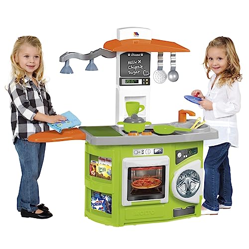 MOLTO Kitchen Elektronisches Spielzeug Rot Küche + Zubehör | Lernspielzeug für Kinder | Ab 2 Jahren (grün mit 12 Zubehörteilen) von M MOLTO
