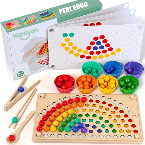 MARAYAN Montessori Spielzeug ab 3 Jahre : Holz Pädagogisches Steckspiel, Puzzle, Geschicklichkeitsspiele - Lernspielzeug & Gemeinschaftsspiele für Kinder, Kreatives Kindergeschenk MARAYAN Montessori Spielzeug ab 3 Jahre : Holz Pädagogisches Steckspiel, Puzzle, Geschicklichkeitsspiele - Lernspielzeug & Gemeinschaftsspiele für Kinder, Kreatives Kindergeschenk von M Marayan Shop