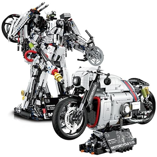 M Menbis Narwhals 1:8 Maßstab Transformierbarer Cyberpunk Roboter Motorrad Bausatz – 2616 Teile Rennrad‑Modell mit Motor, Federung & Roboter‑Modus M Menbis Narwhals 1:8 Maßstab Transformierbarer Cyberpunk Roboter Motorrad Bausatz – 2616 Teile Rennrad‑Modell mit Motor, Federung & Roboter‑Modus von M Menbis