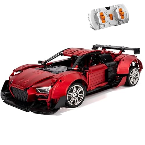 M Menbis Narwhals 2914 Stück Exhilarierender Ad R8 Sportwagen Baustein-Kit, Technisches Bauset, 1:8 Maßstabsmodell, Ideal für Erwachsene/Teenager (Fernbedienungsversion enthalten). von M Menbis