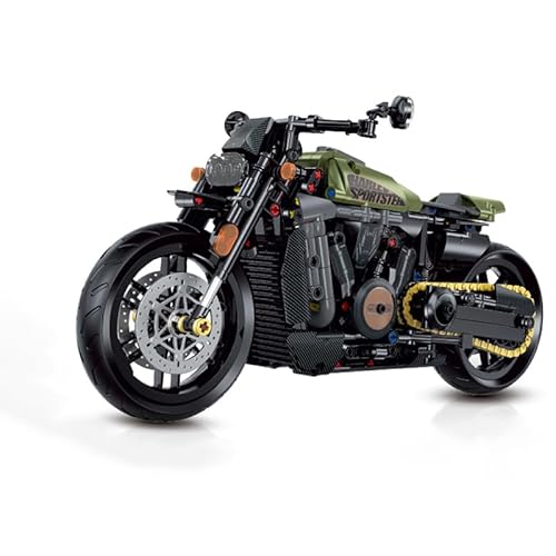 M Menbis Narwhals 590-Teile Cyberpunk H-Night B Rod Motorrad-Bausatz, Maßstab 1:8 MOC Rennmotorrad, Kompatibel mit 8mm Bausteinen, DIY-Modellset für Erwachsene ab 16 Jahren M Menbis Narwhals 590-Teile Cyberpunk H-Night B Rod Motorrad-Bausatz, Maßstab 1:8 MOC Rennmotorrad, Kompatibel mit 8mm Bausteinen, DIY-Modellset für Erwachsene ab 16 Jahren von M Menbis