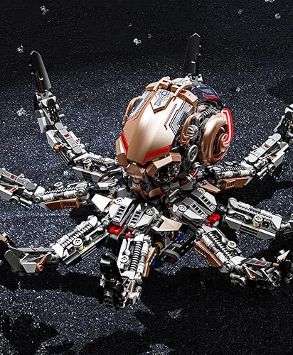 M Menbis Narwhals Steampunk-Oktopus-Bausteinset – 1168 Teile DIY Kreatives Dampfmechanisches Oktopus-Baumodell, Bauset für Erwachsene ab 16 Jahren.. (Bewegliche Tentakel) von M Menbis