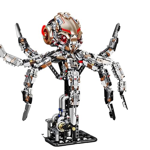 M Menbis Narwhals Steampunk-Oktopus-Bausteinset – 1168 Teile DIY Kreatives Dampfmechanisches Oktopus-Baumodell, Bauset für Erwachsene ab 16 Jahren.. (Tentakel Nicht beweglich) von M Menbis