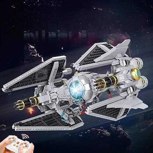 M Menbis Narwhalsc MOC SF/SW Raumschiff-Bausatz – 1109 Teile Sammlermodell mit Beleuchtung, kompatibel mit 8mm Bausteinen von M Menbis