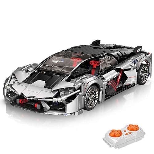 Narwhal 1280 Teile, 1:14 Maßstab Sportwagen Bausatz in Silber, Lam-BOR MOC Modellbau Set für Erwachsene & Jugendliche ab 16 Jahren, Kompatibel mit Technic, Mit Fernbedienung Narwhal 1280 Teile, 1:14 Maßstab Sportwagen Bausatz in Silber, Lam-BOR MOC Modellbau Set für Erwachsene & Jugendliche ab 16 Jahren, Kompatibel mit Technic, Mit Fernbedienung von M Menbis