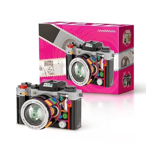 Narwhals Retro-Kamera-Baustein-Set, 500+ Teile, DIY-Vintage-Mini-Kamera-Modell, Erwachsenen-MOC-Display, Sammlerstück (B-Typ) von M Menbis