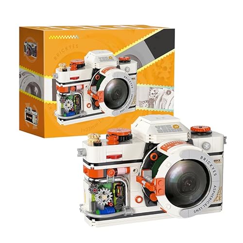 Narwhals Retro-Kamera-Baustein-Set, 500+ Teile, DIY-Vintage-Mini-Kamera-Modell, Erwachsenen-MOC-Display, Sammlerstück (C-Typ) von M Menbis