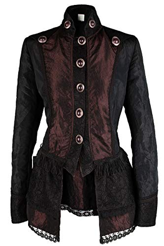 M&G Atelier Hochwertige Steampunk Damen Jacke Gothic Kostüm Köln Karneval Fasching 36-54 (44) von Mcties