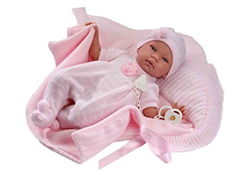 M. Llorens Juan – Puppe R.N. Myrte, Verkleidet mit Taschentuch Pink, 40 cm von M. Llorens Juan