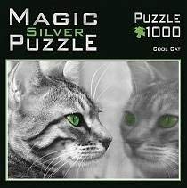 M.I.C. 390.5 - Magic Silver Puzzle - Coole Katze (Silbereffekt) - Puzzle 1000 Teile von M.I.C.