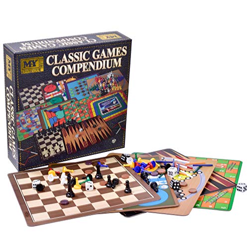 M.Y Classic Games Compendium | 100 Spiele im Inneren | Enthält Schach, Ludo, Würfelspiele, Matchstick-Puzzles und viele mehr von M.Y