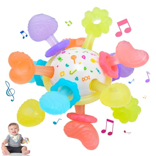Greifball Für Babys-Montessori Spielzeug, Zahnungshilfe - BPA Frei Beißspielzeug, Geschenk Für Babys Von 3-18 Monaten von M4CQSBLE
