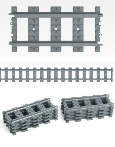 M4D City Bausteine Schienen Gerade kompatibel 1 Set (bestehend aus 100 gerade Schienen) von M4D