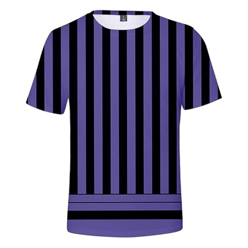 MABDO 3D Drucken Anime Obanai Iguro Hemd Kurzarm T-Shirt Bluse Top Cosplay Kostüm Unisex Lila 4XL (Chest 130cm) von MABDO