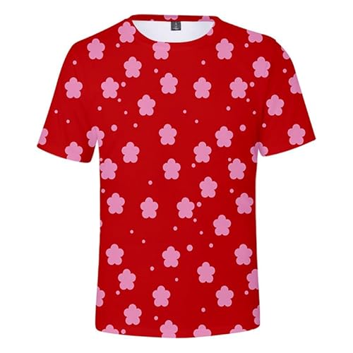Anime Makomo Hemd Kurzarm T-Shirt Bluse Cosplay Kostüm Unisex Rot 3XL (Chest 124cm) von MABDO