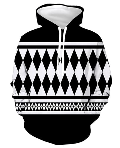 MABDO Anime Pullover mit Kapuze 3D Druck Streetwear Doraken Cosplay Kostüm Herren Damen Unisex Schwarz 5XL (Chest 125cm) von MABDO