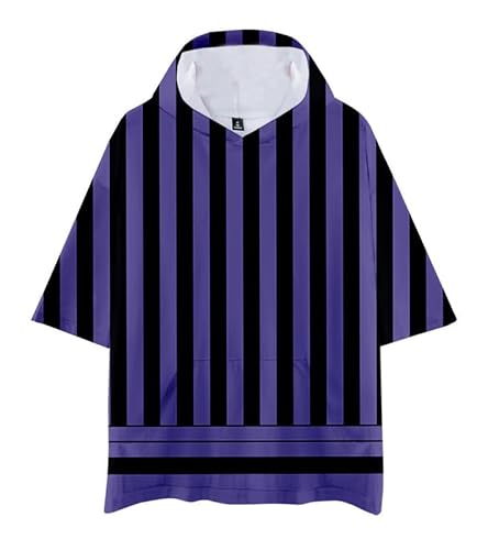 MABDO T-Shirt mit Kappe Giyu Tomioka Kurzarm Bluse Sweatshirt Kapuzen T-Shirt Top Hoodie Cosplay Kostüm Unisex Grün XS (Chest 102cm) von MABDO
