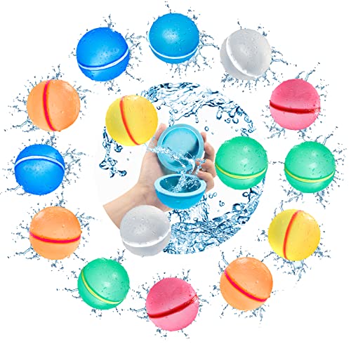 Wiederverwendbare Silikon-Wasserballons selbstdichtende Wasserballons für Kinder schnell füllen Wasserbomben für Splash Game Pool Spielzeug im Freien Spielzeug für Kinder Sommer Spaß Aktivität 15Stück Wiederverwendbare Silikon-Wasserballons selbstdichtende Wasserballons für Kinder schnell füllen Wasserbomben für Splash Game Pool Spielzeug im Freien Spielzeug für Kinder Sommer Spaß Aktivität 15Stück von MACABAKA